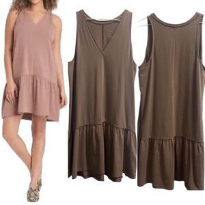 A New Day Sleeveless Ruffle Hem Knit Dress